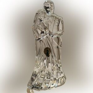 Waterford Crystal Bride & Groom Wedding Figurine Lead Crystal Ireland w/ Box